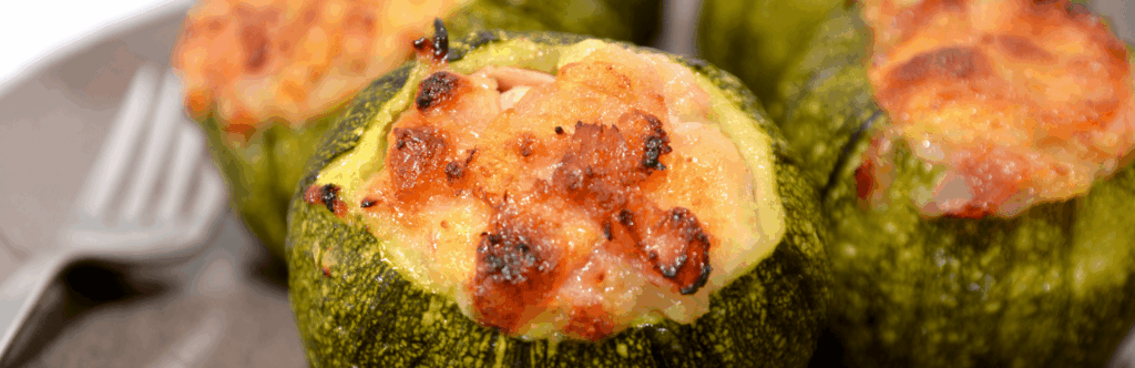 Zucchine ripiene senza lattosio
